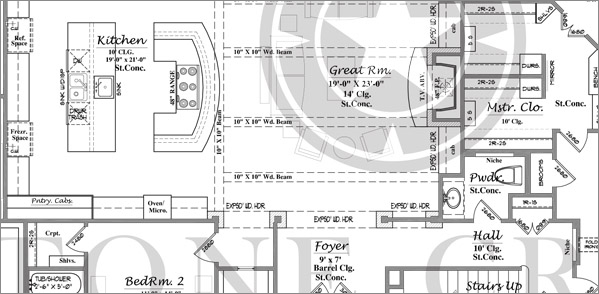 Custom Home Floor Plan plan 3995