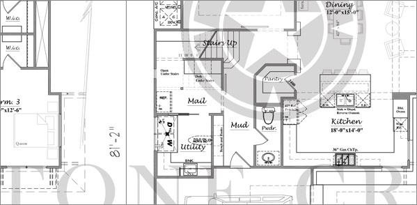 Custom Home Floor Plan plan 4097