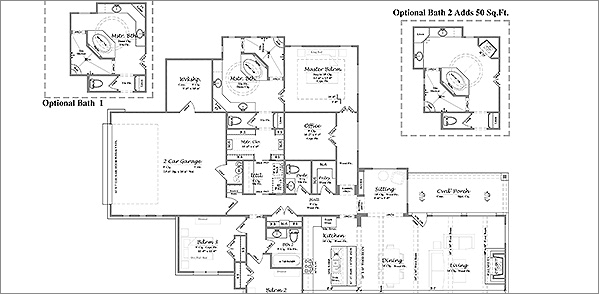 Custom Home Floor Plan PLAN 2418