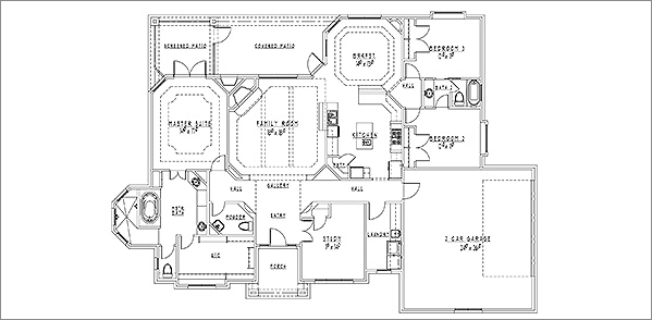 Custom Home Floor Plan PLAN 2468