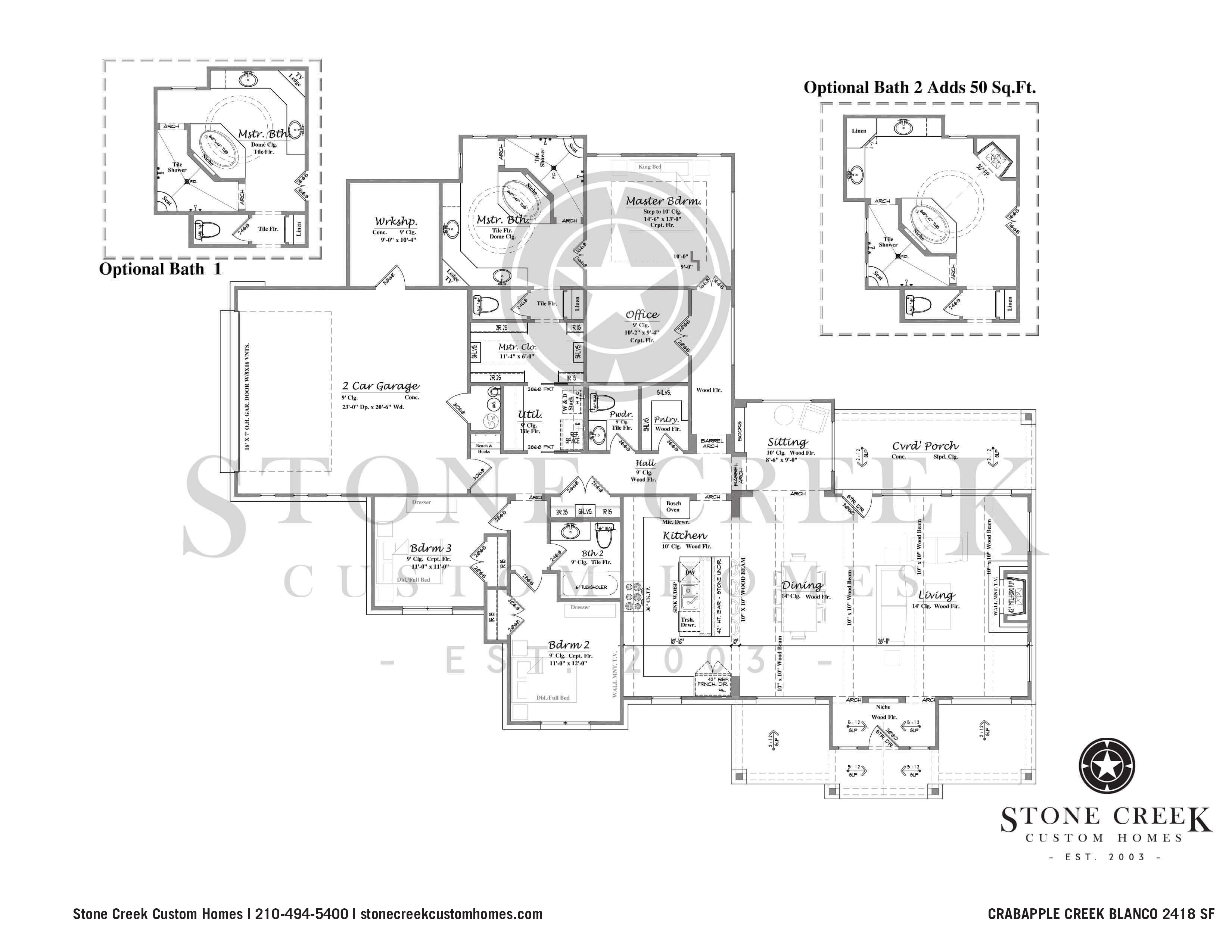 Custom Home Floor Plans By San Antonio Custom Builders Stone Creek